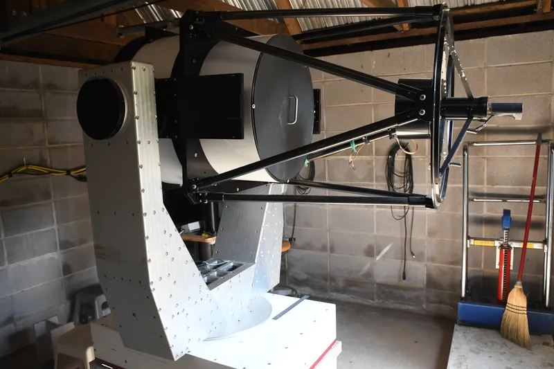 Moore Observatory Azari telescope in the roll roof building